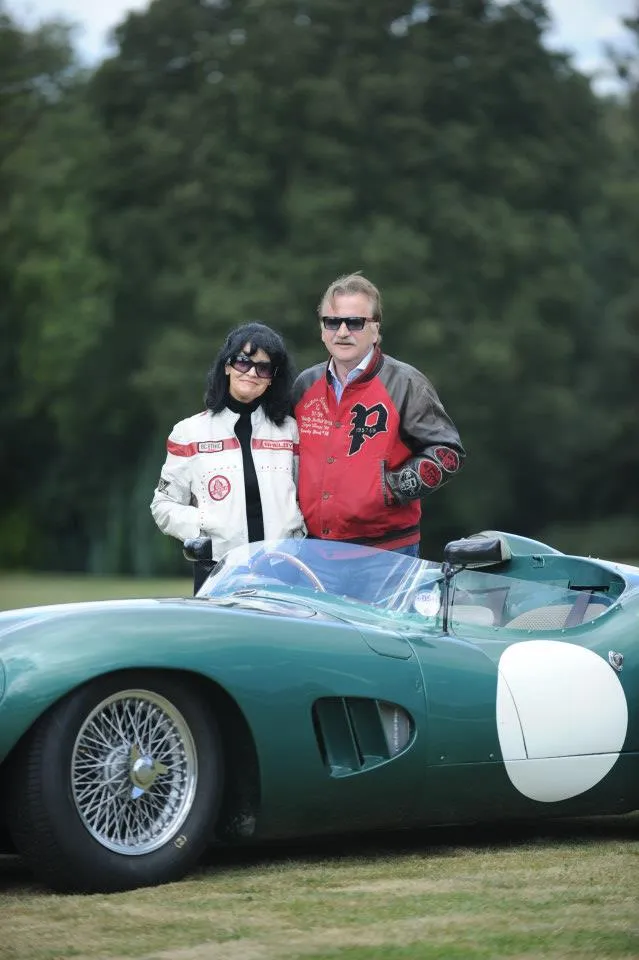 John Collins and Cleo Shelby in our beautiful Aston Martin DBR1.